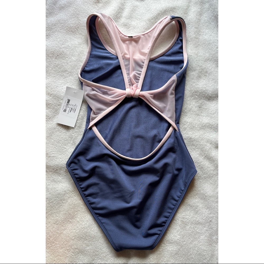 Beautiful Mariia dance leotard/body suit blue and pink - Small